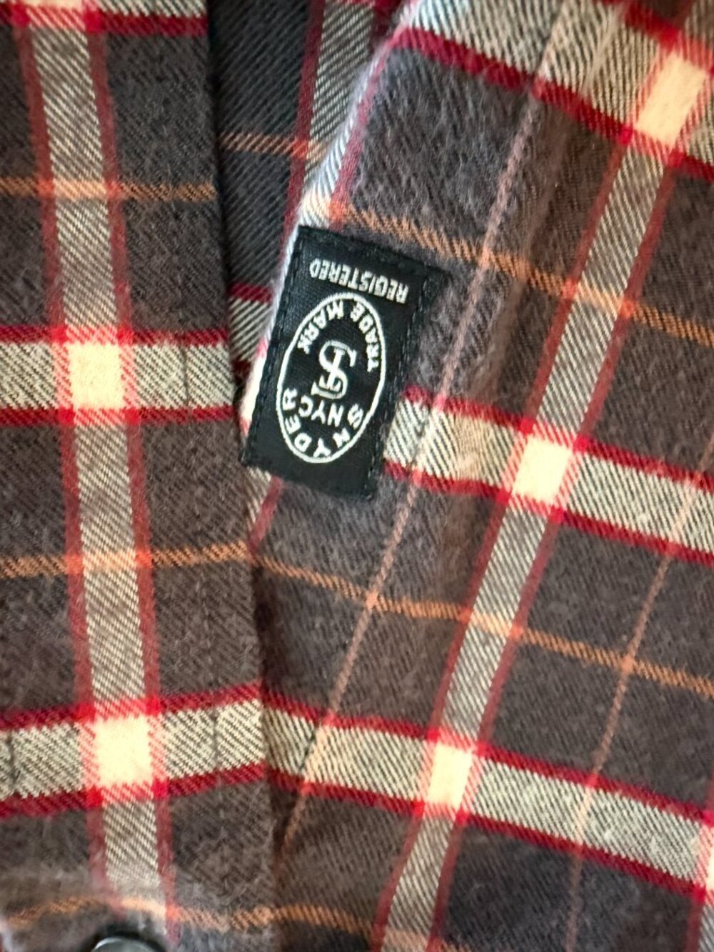 Todd Snyder One Pocket Flannel Shirt Red Black Plaid Buttoned Collar Small - Picture 2 of 15
